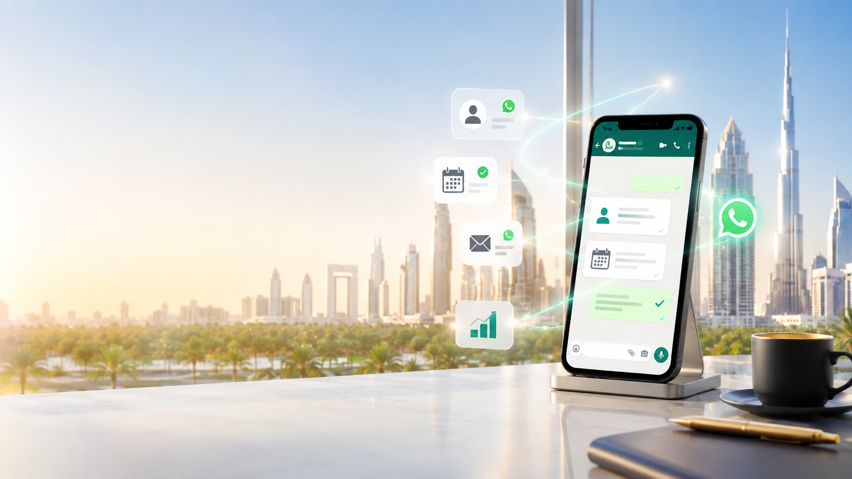 WhatsApp automation Dubai AI chatbots converting leads 24/7 by Webshure