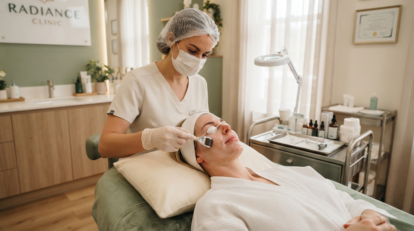 Microneedling facial treatment at Moseley Aesthetics in Birmingham