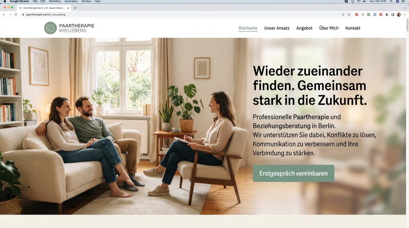 Paartherapie & Beratung — Website-Hero-Bereich