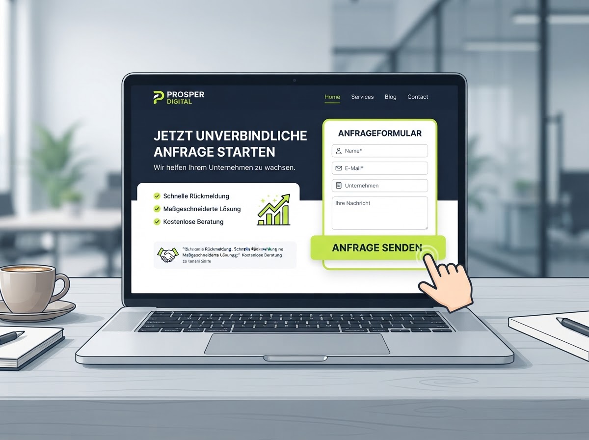 Leads und Anfragen gewinnen — Beispiel für eine Landingpage