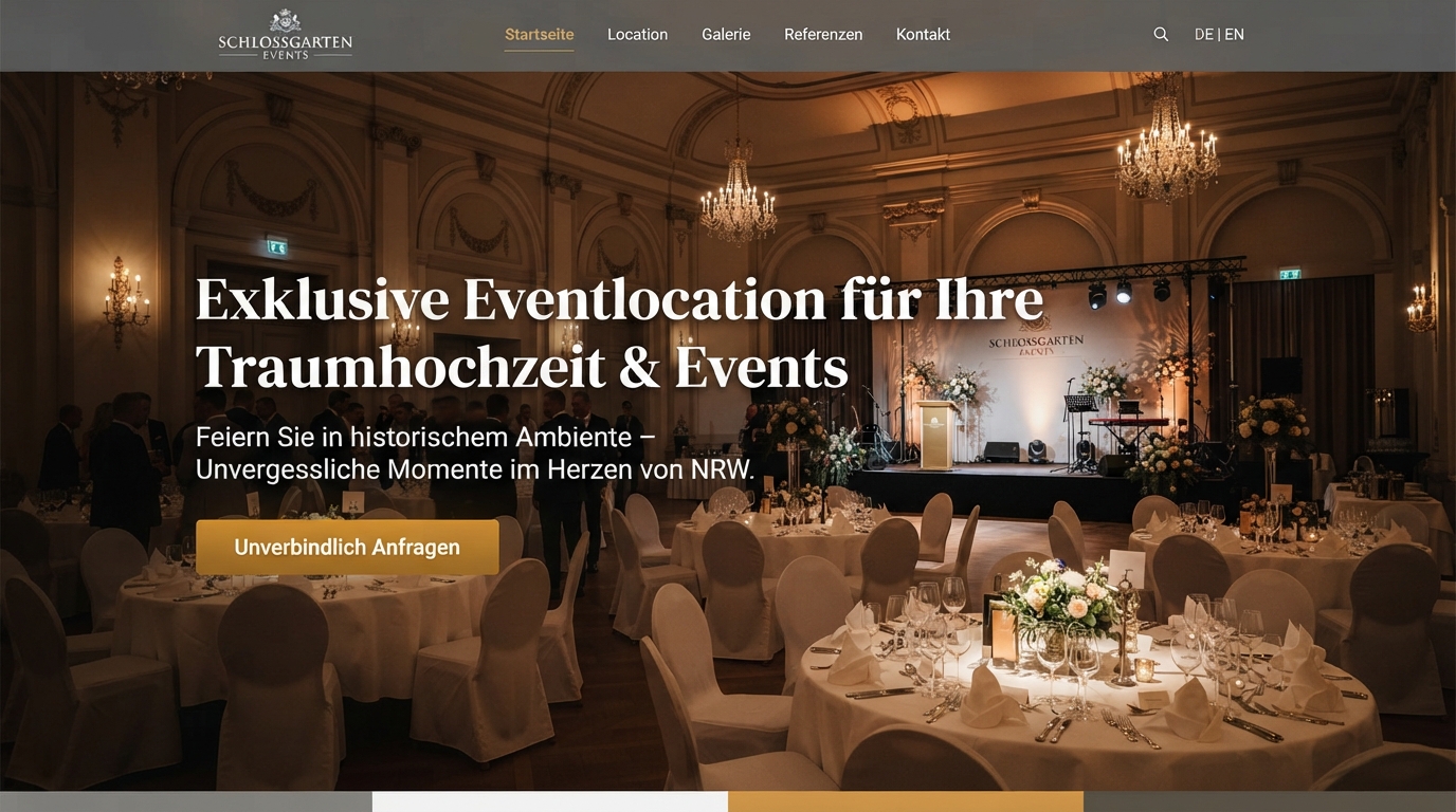 Eventlocation Schlosshof — Website-Hero-Bereich