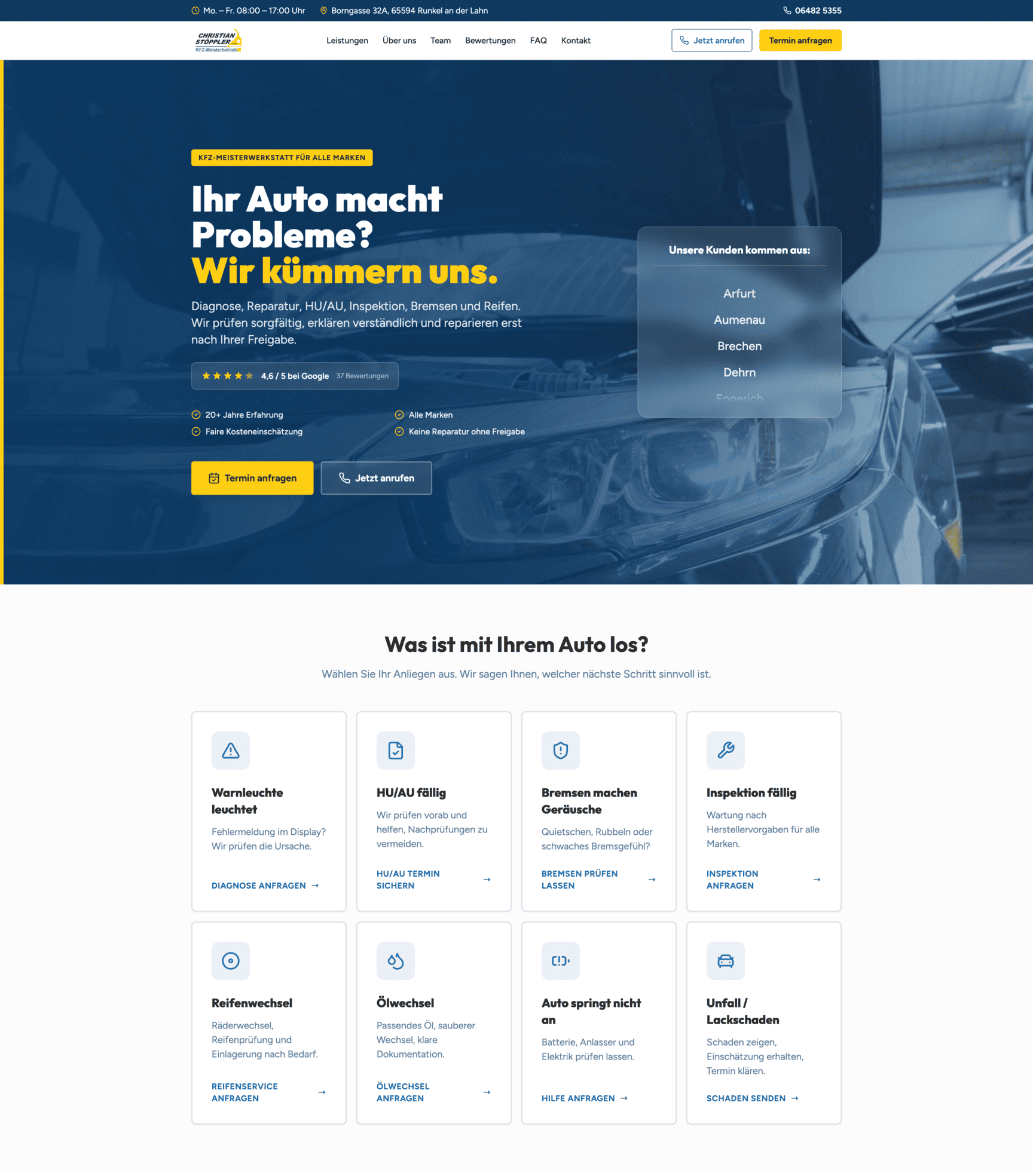 Projekt KFZ-Werkstatt Stöppler — Handwerk / KFZ-Betrieb