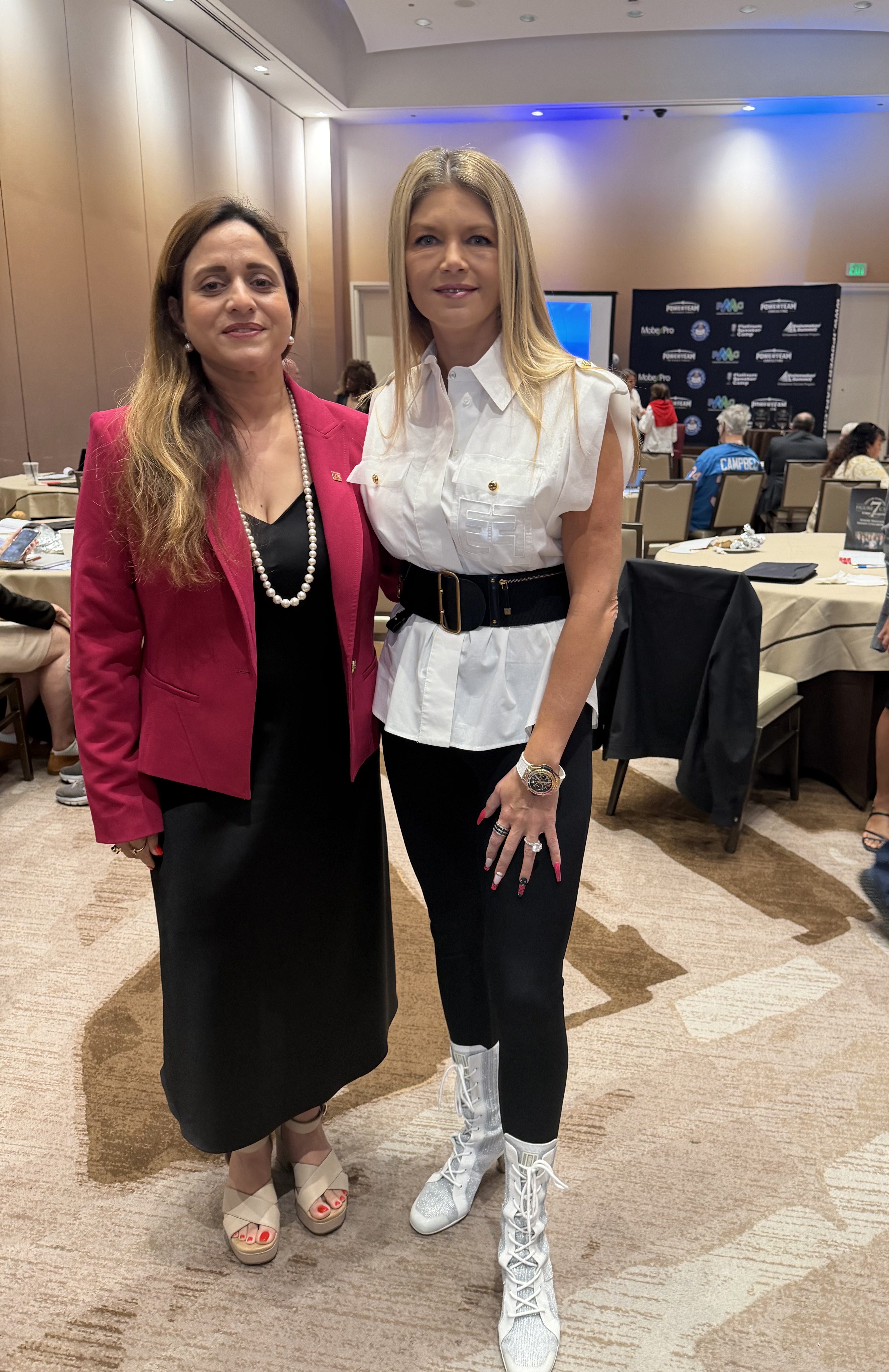Dr. Meetu Bhatnagar with Marissa Worre, Co-Owner of Worre Studio in Las Vegas