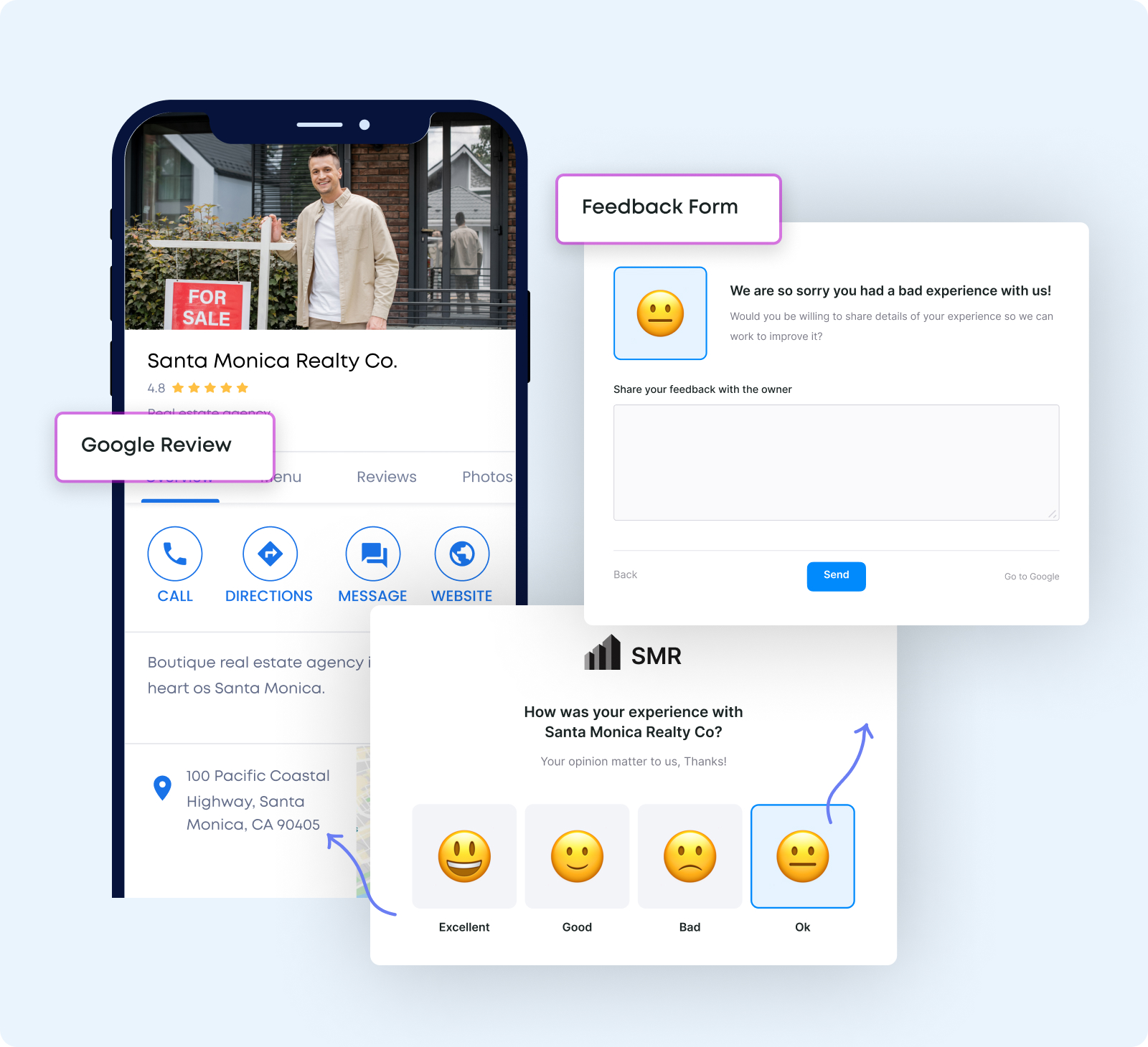 Joni AI intelligent review management - automated feedback forms and review responses on Google Business Profile
