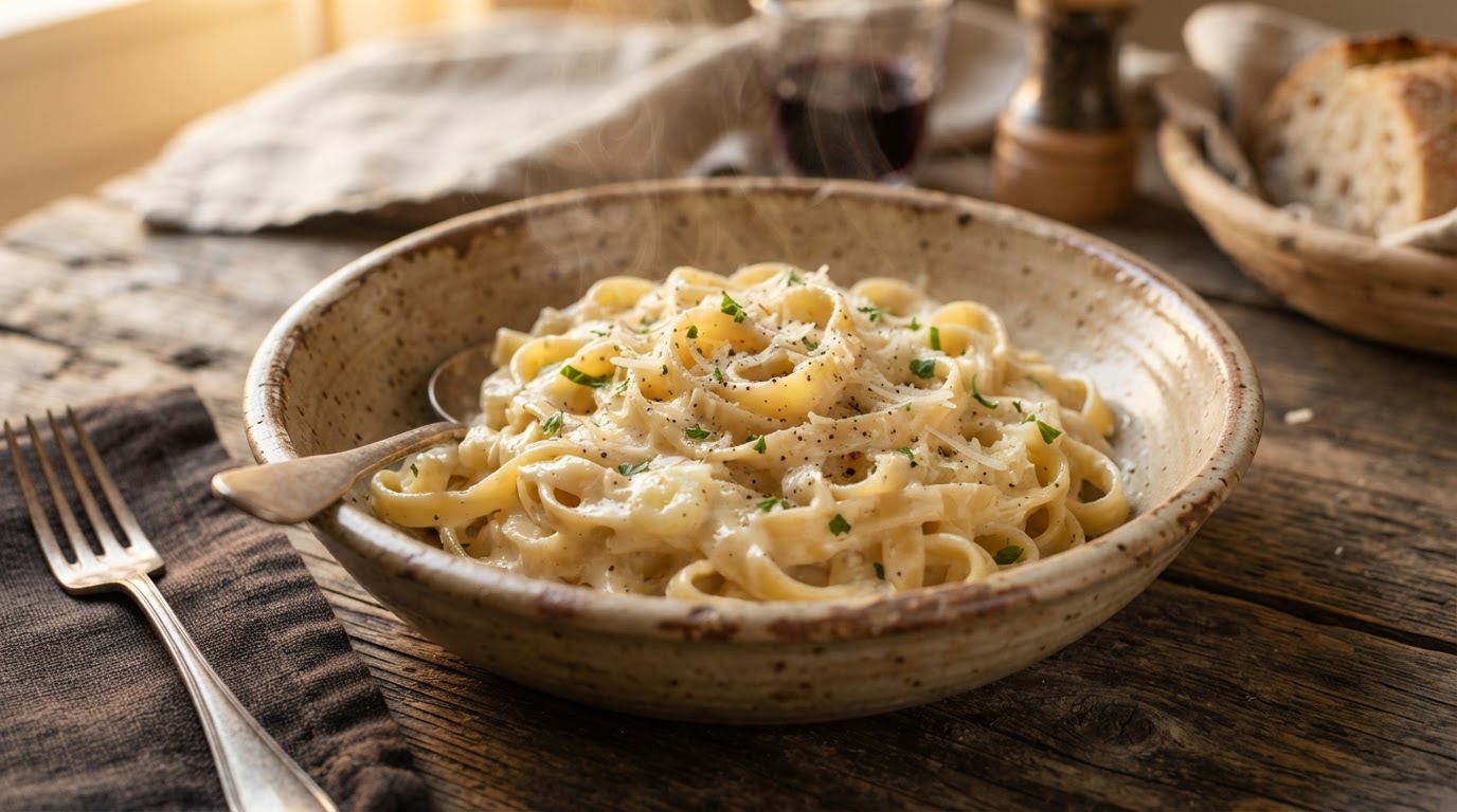 Cómo preparar una salsa Alfredo cremosa en casa