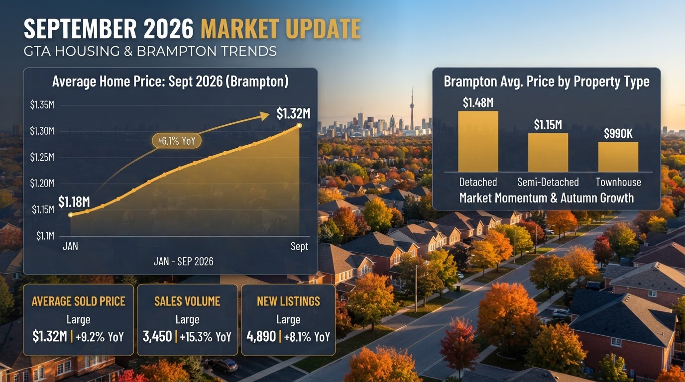 September 2026 GTA Real Estate Recap: Brampton Closes the Month Strong as Inventory Peaks