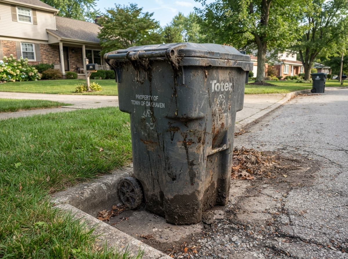 Standard Trash Can — Exterior before cleaning