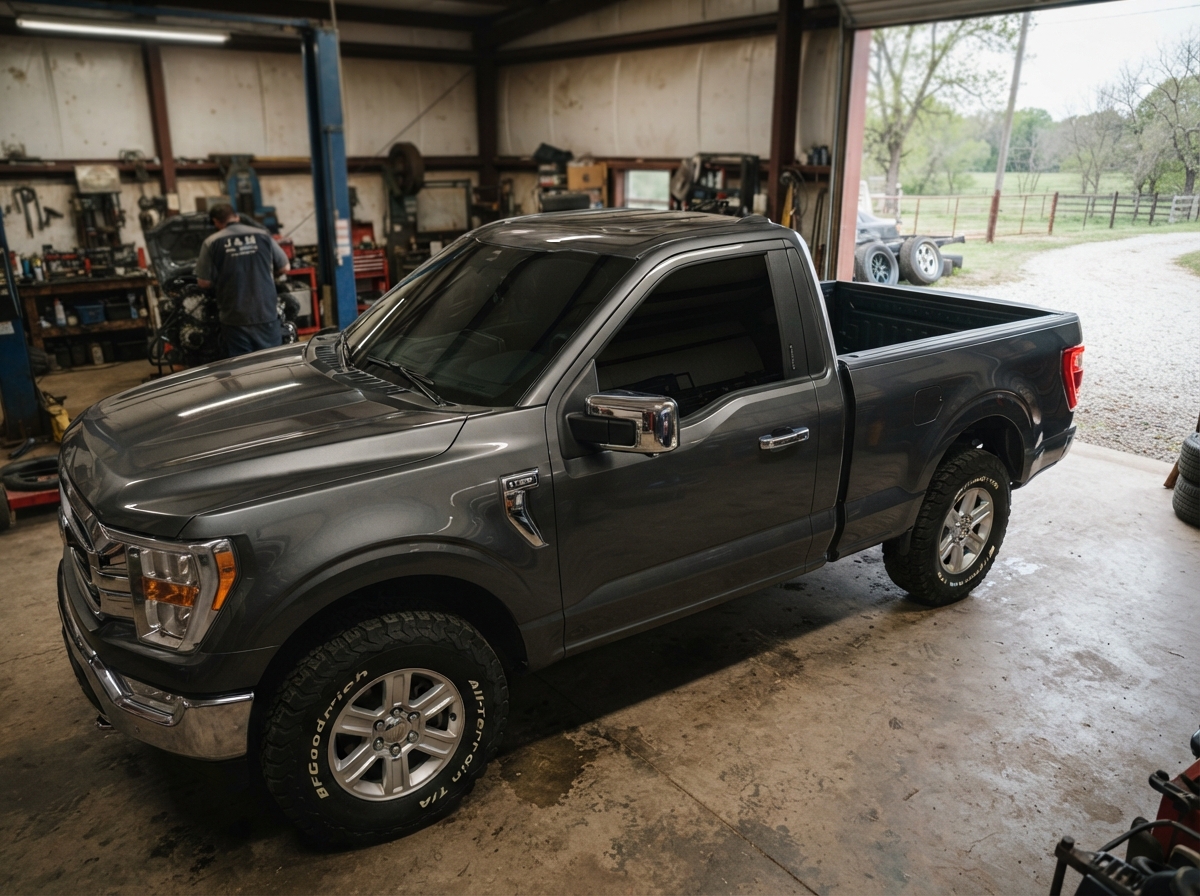 Single cab pickup truck with ceramic window tint — Tinted by TK