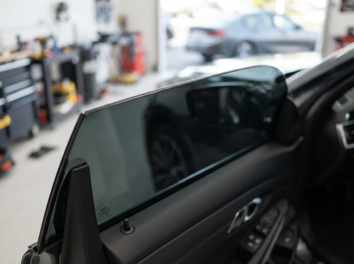 Car front driver side window with ceramic tint — Tinted by TK