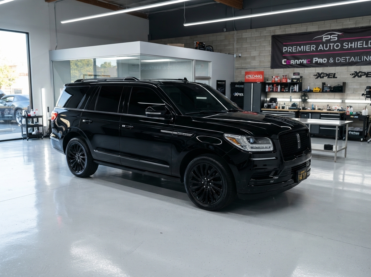 Large SUV with dark ceramic tint all windows — Tinted by TK