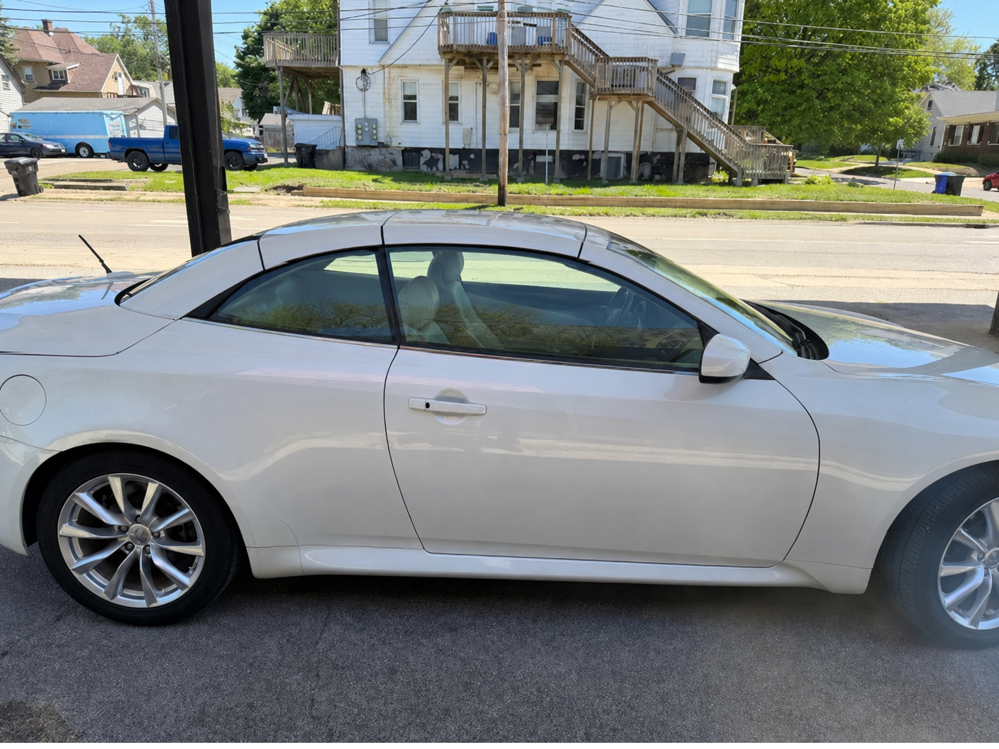 Before window tint — stock clear glass on vehicle in Bloomington, IL