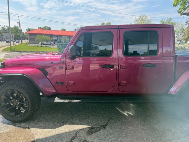 Pink Jeep Gladiator — Full Side Tint