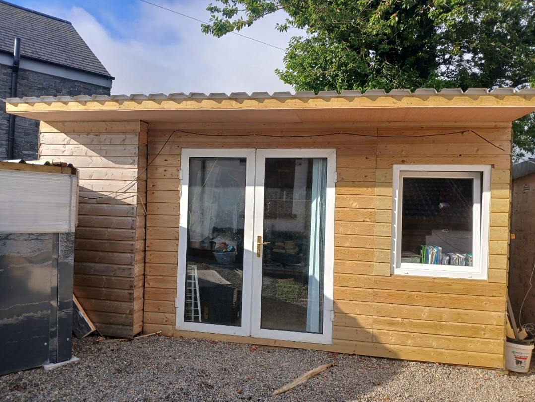 One bedroom garden home with kitchenette and shower room, built by Carlingford-Cabins.ie in Lordship, Co. Louth