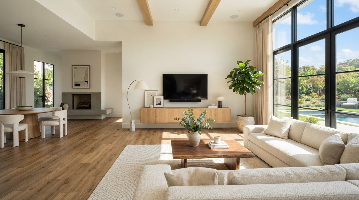 Luxury vinyl plank flooring installation in a Lakeland FL home by Genesis Flooring & Renovations