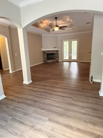 Luxury vinyl plank flooring installed in an open-concept Lakeland FL living area