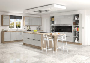 Image Linear Gloss Grey Mist Kitchen