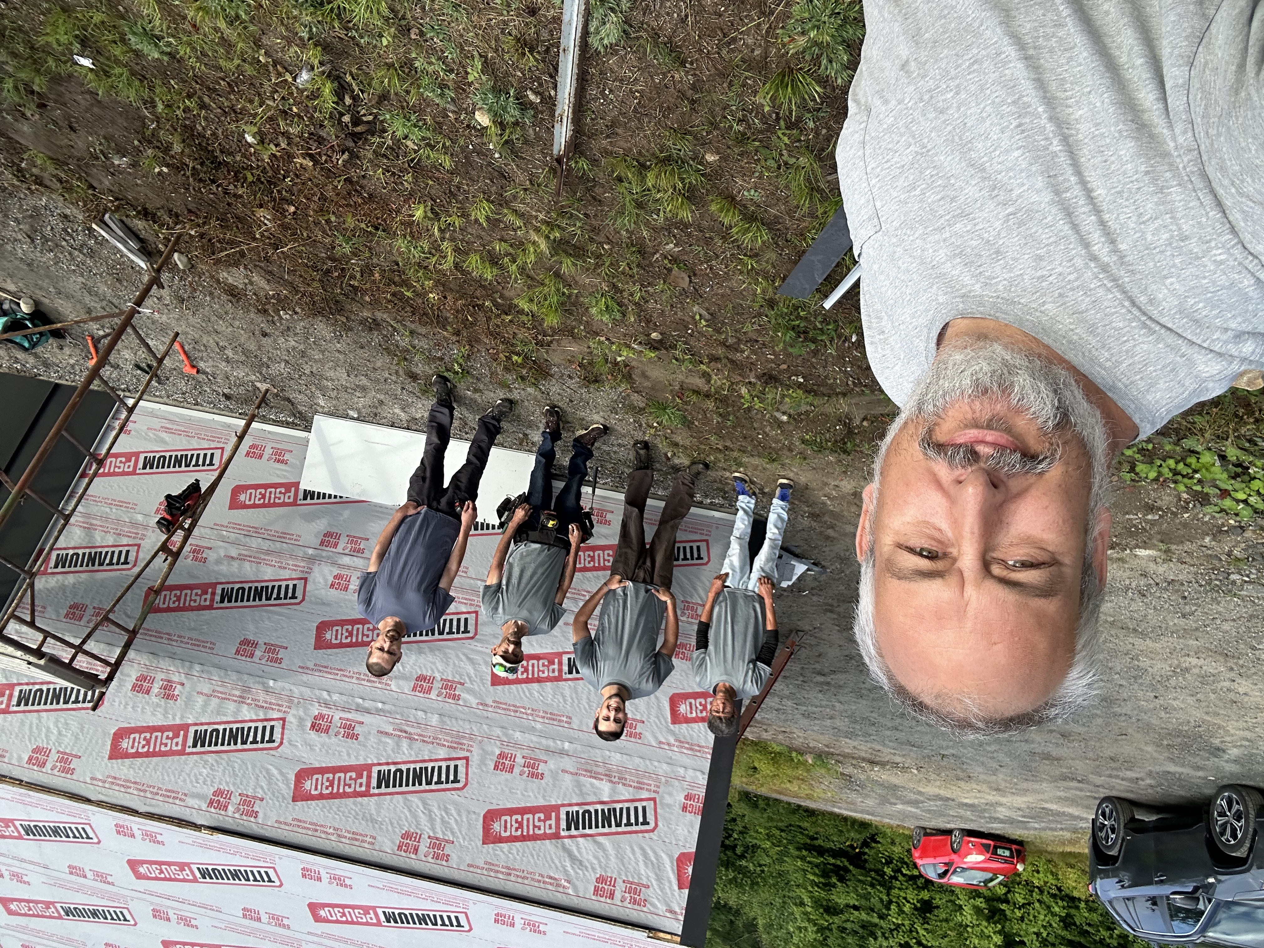 Heritage Slating owner and founder portrait on job site