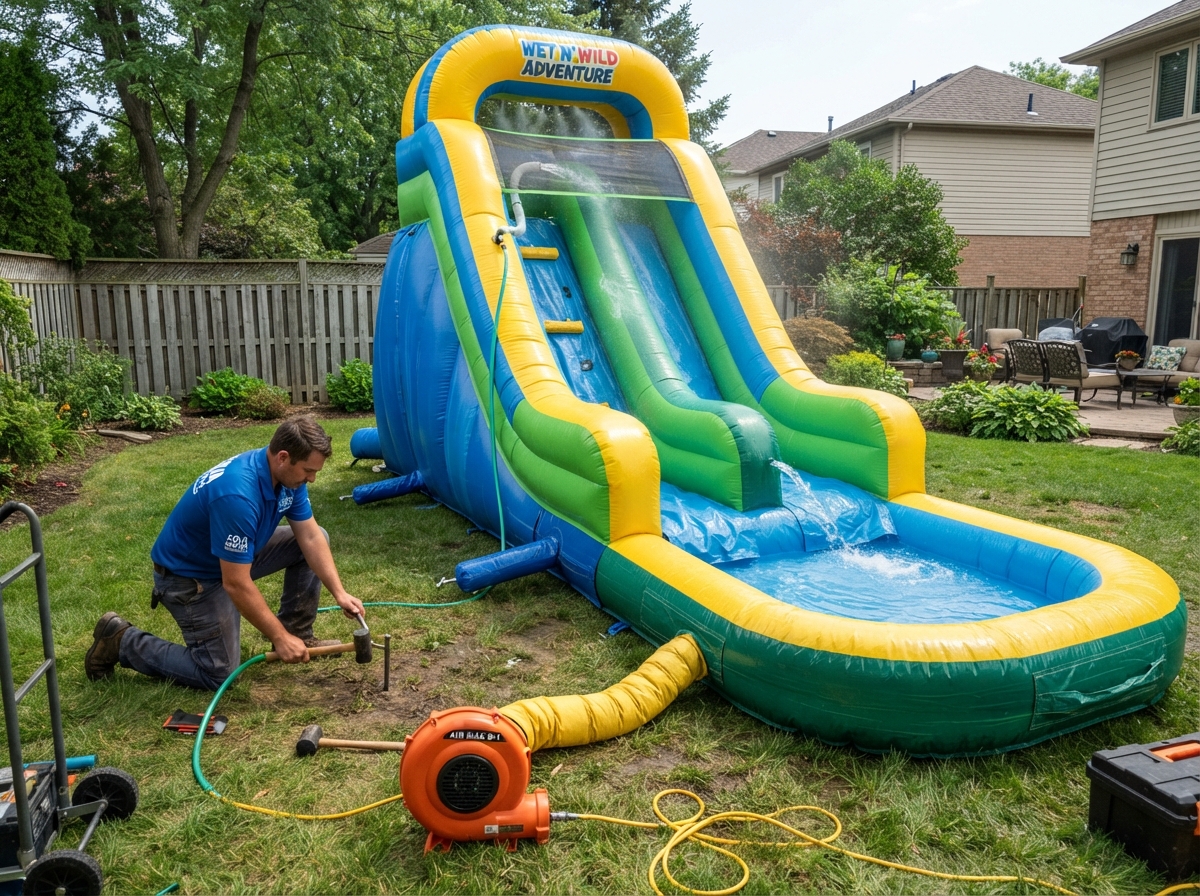 What is Required for a Water Slide?