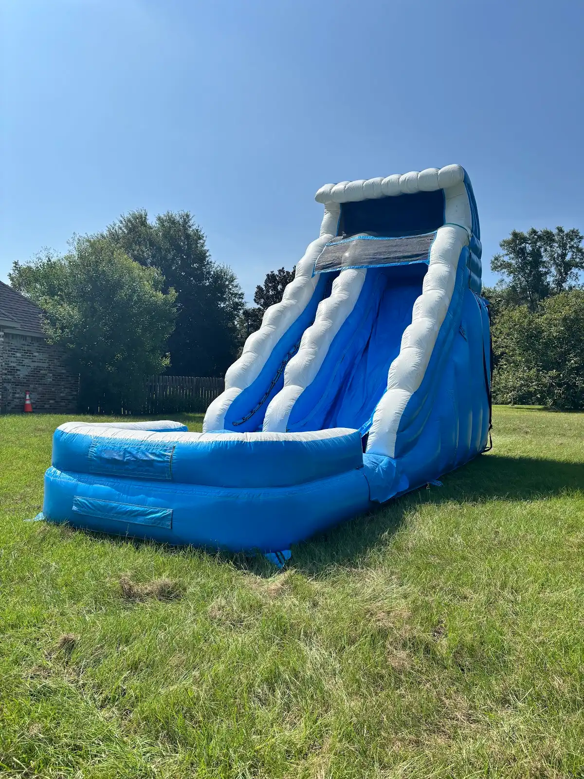 Water slide setup at a customer location in Central Louisiana