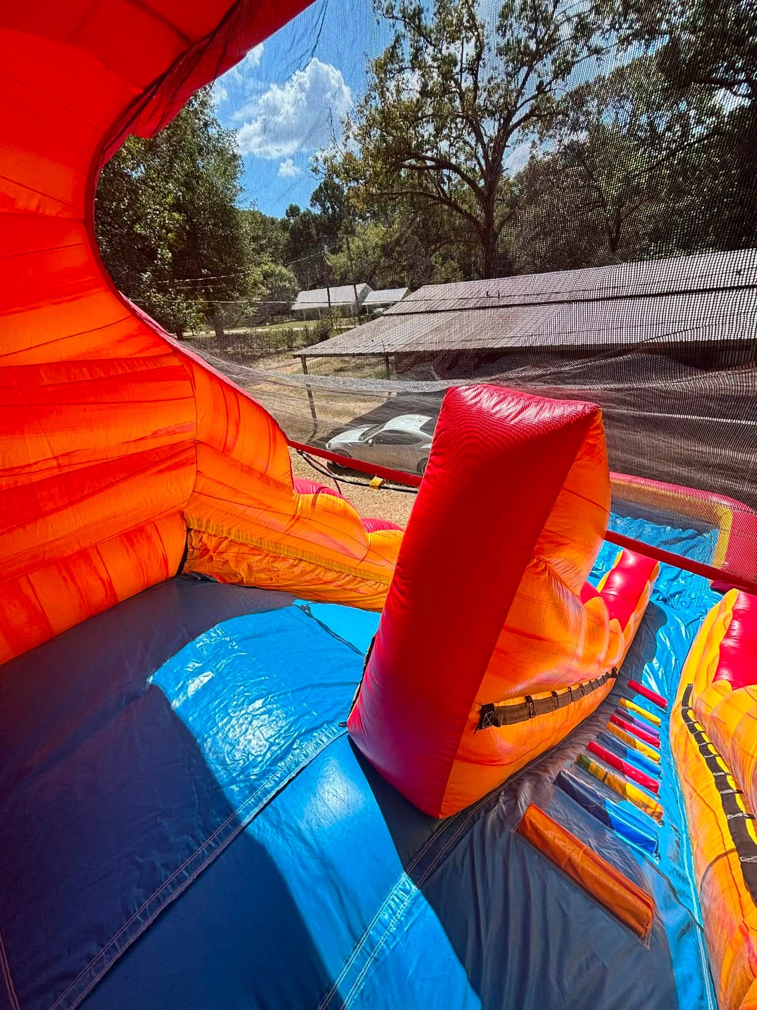 Lava Lane waterslide side angle view