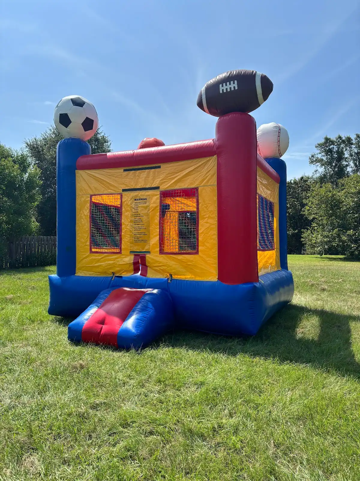 Sports Bouncer bounce house ready for a party