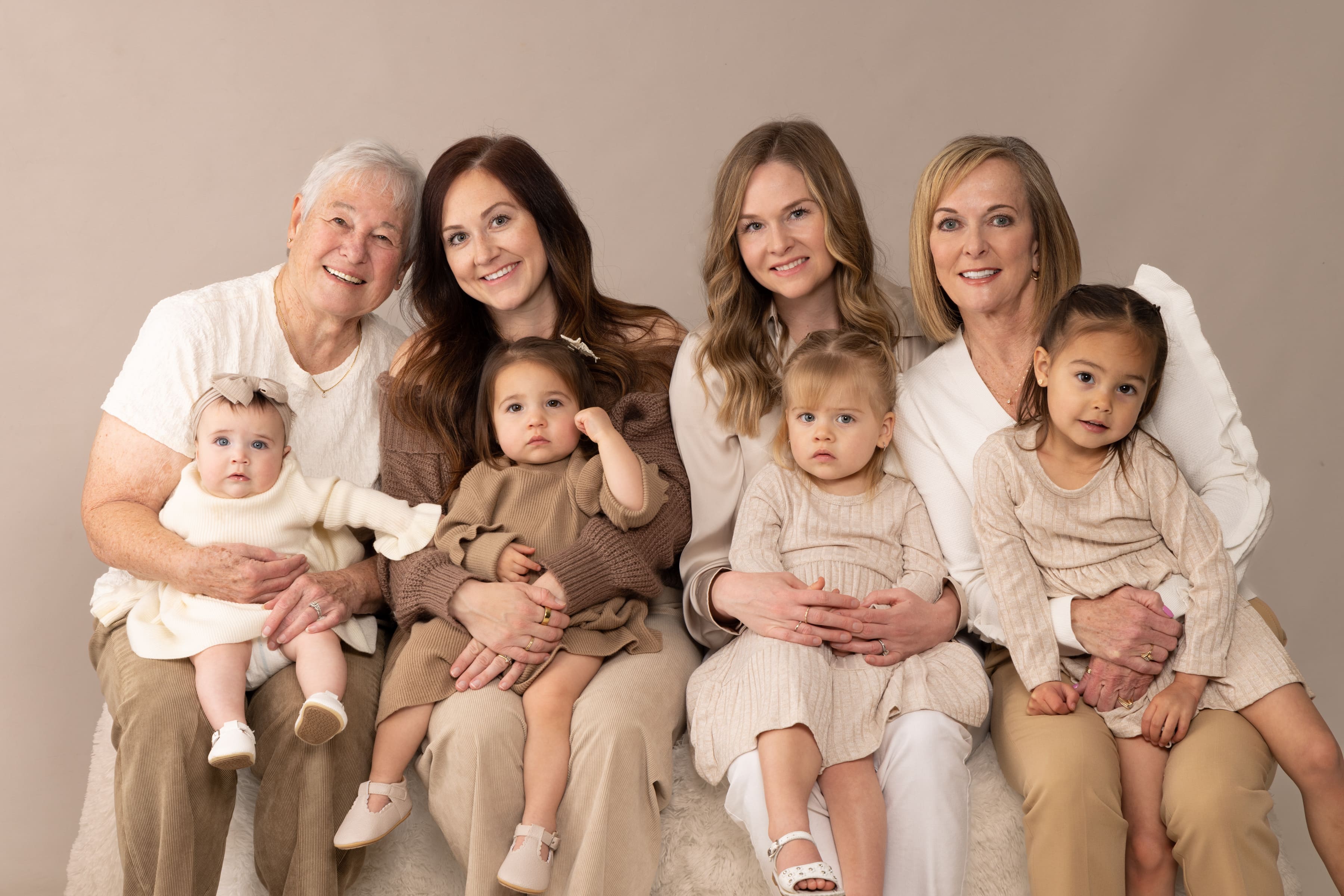 Multi-generation family portrait by Brooke Lazzarini