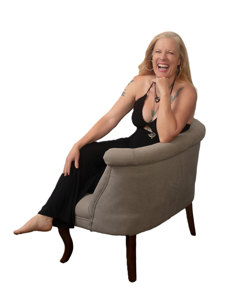 Morgan laughing freely — still learning, still playing, still becoming