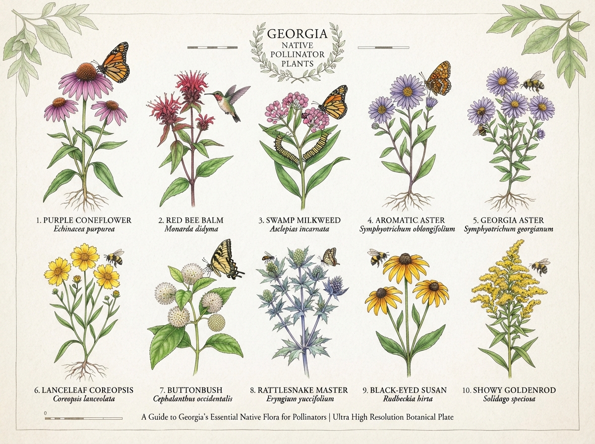 Top 10 Native Plants for Georgia Pollinators