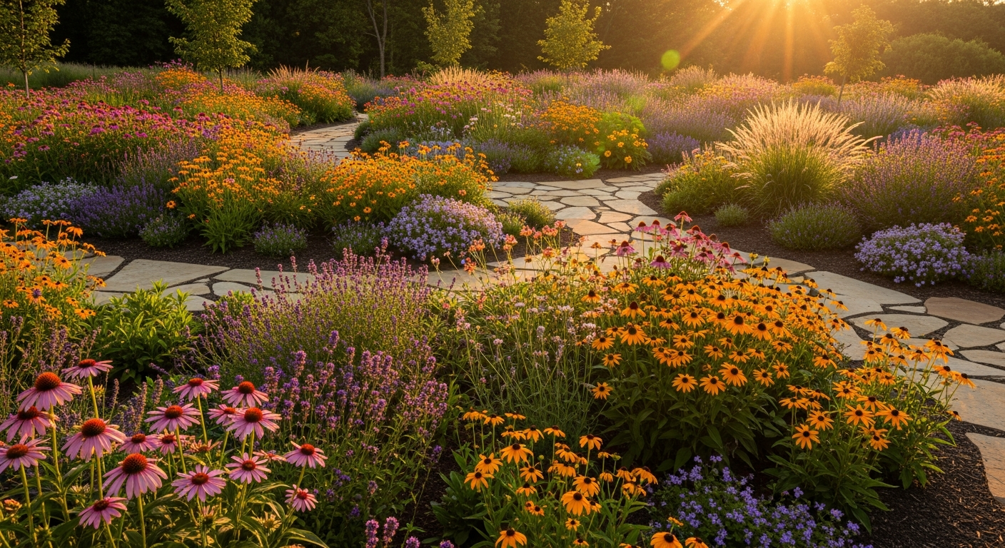 Thriving native meadow