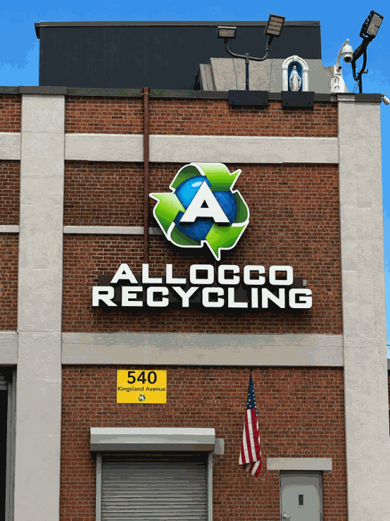 Professional storefront signage installation