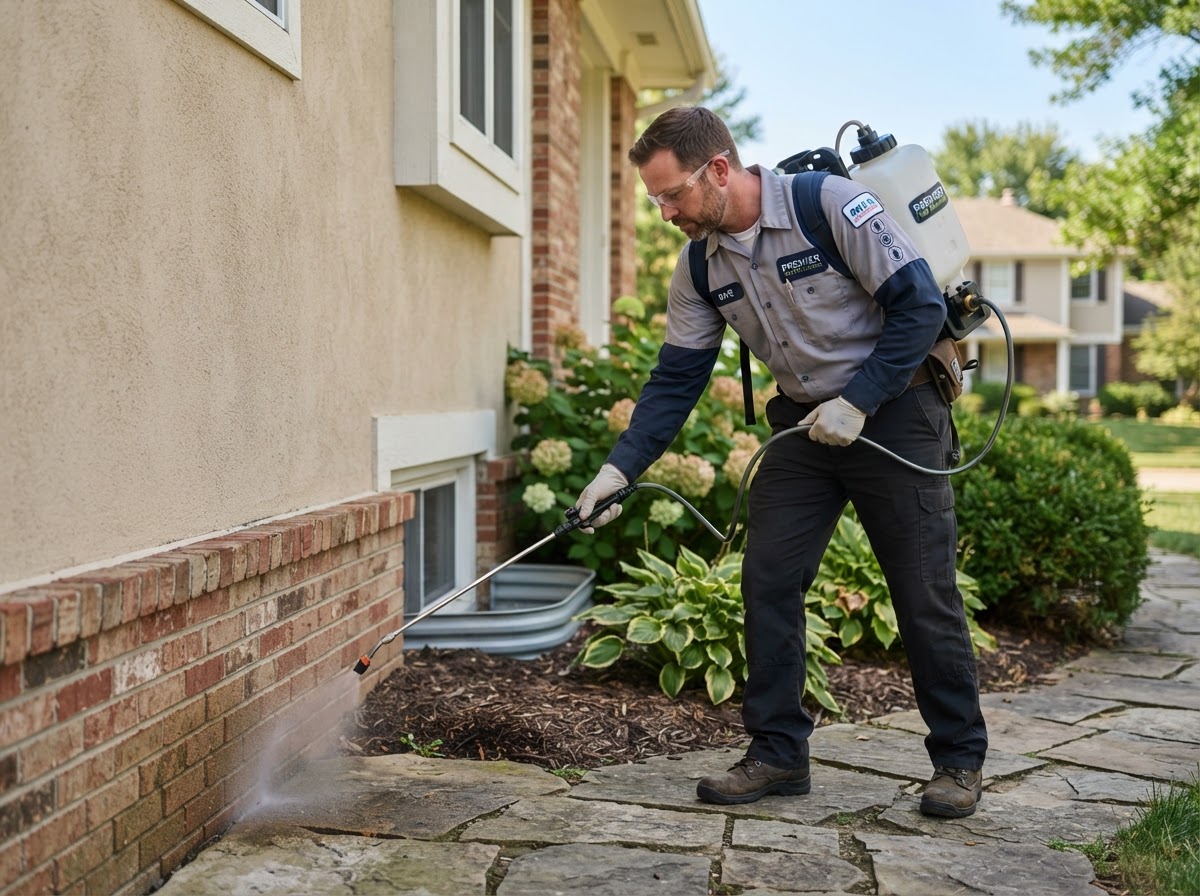 Pest Control - professional contractor at work