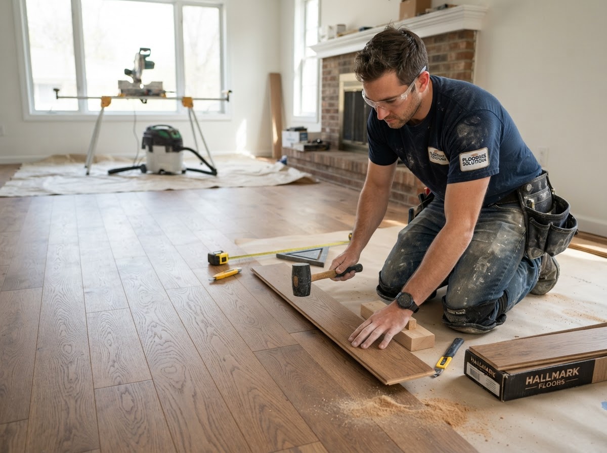 Flooring & Carpet Cleaning - professional contractor at work