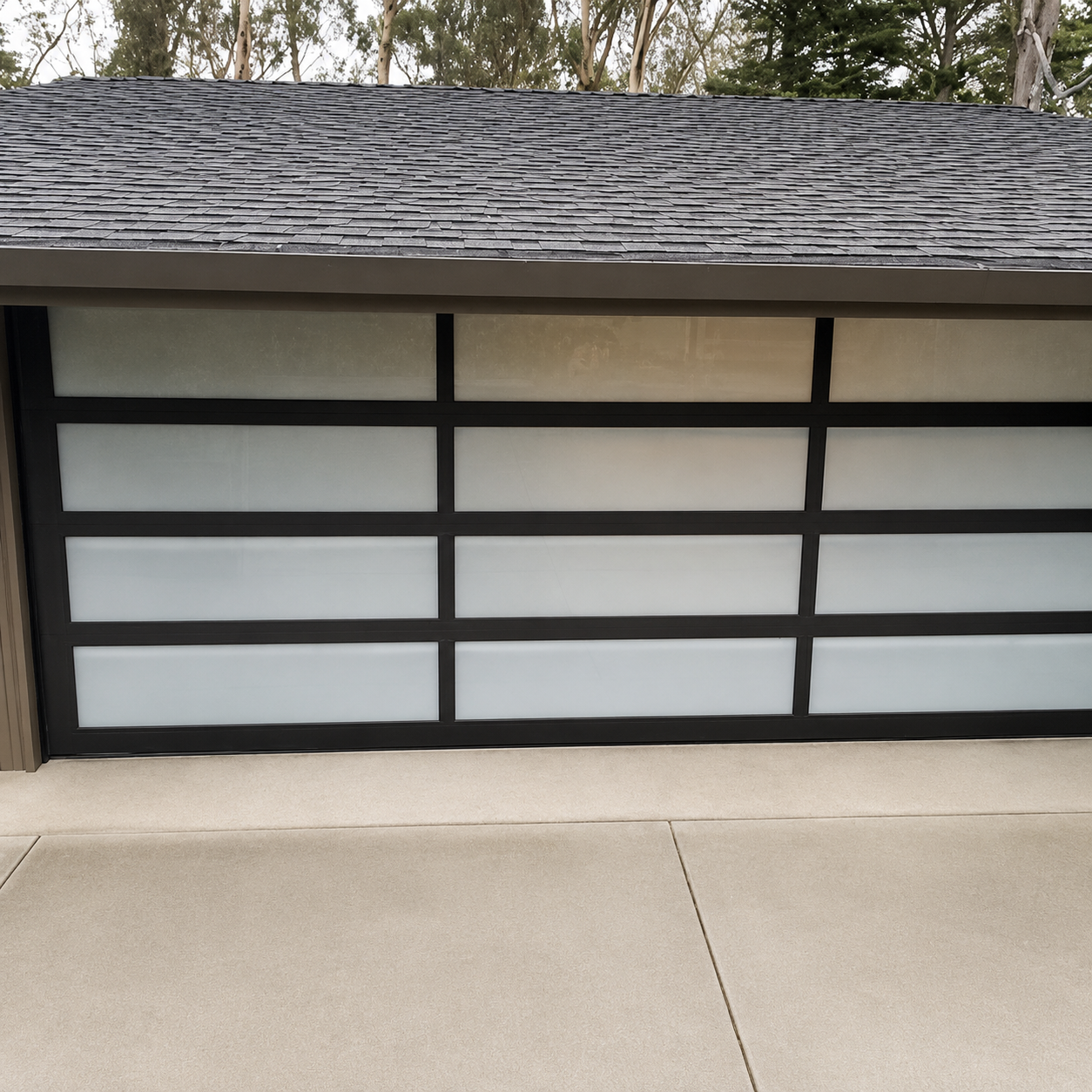 White Craftsman carriage garage door restoration by JT Garage Doors in Redwood City