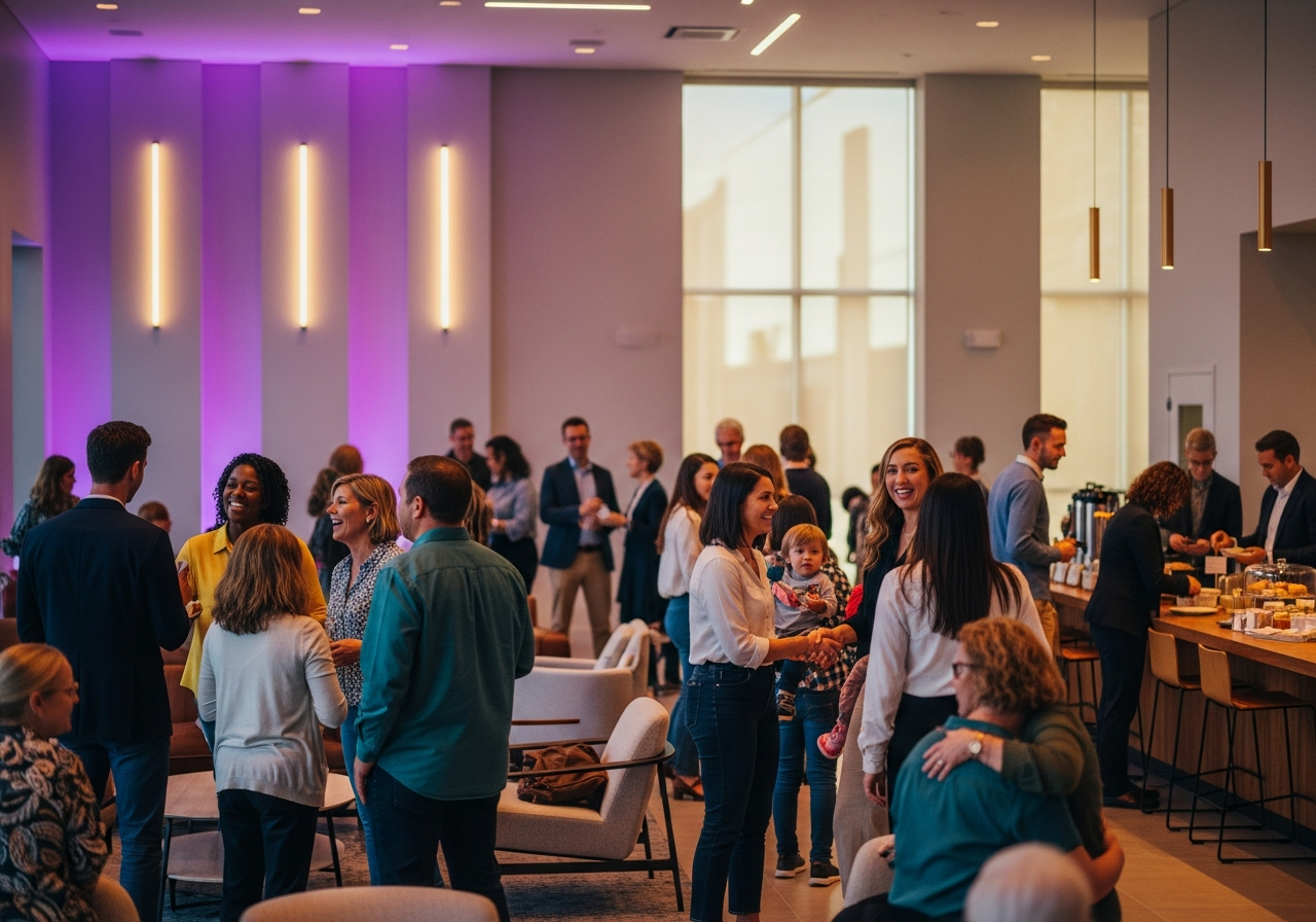 Church community connecting