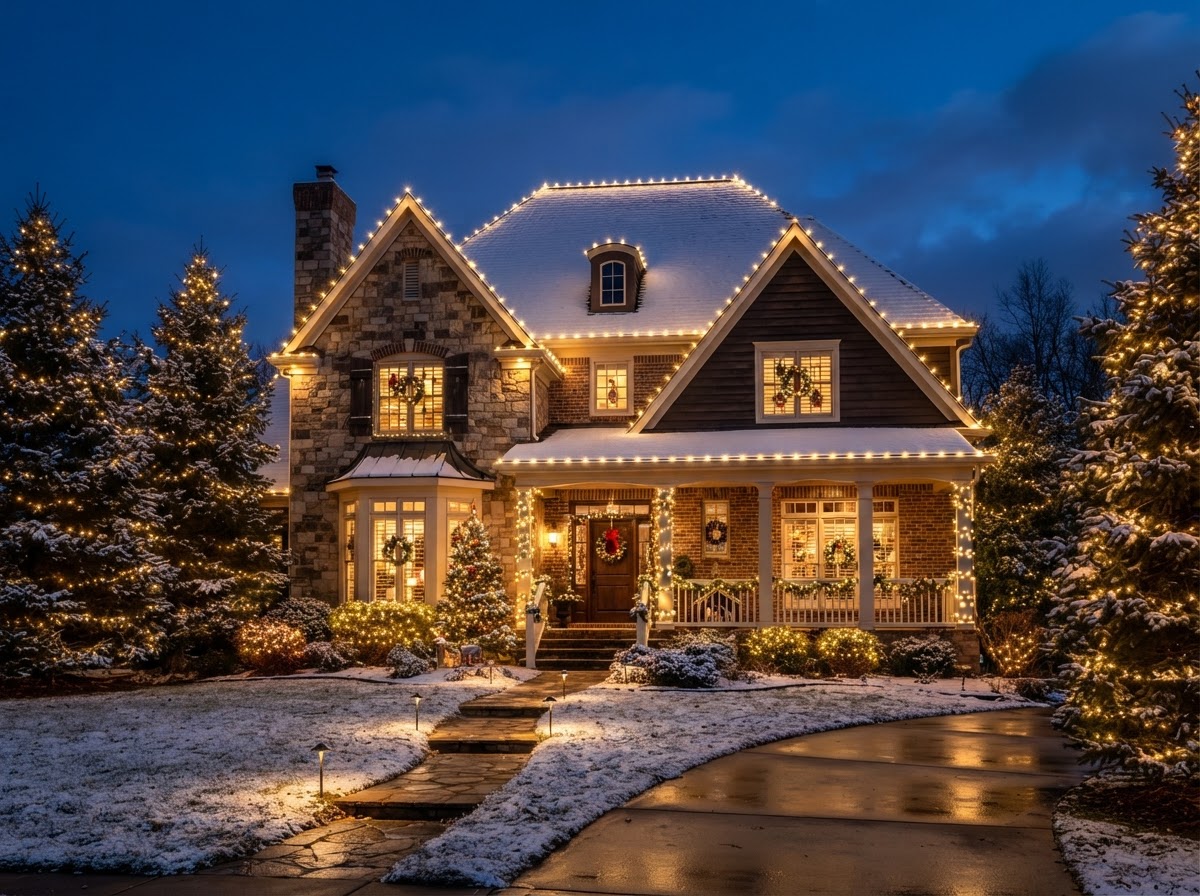 Holiday Light Installation in Prosper and Howe Texas — Cruz Landscape & Lawn Management