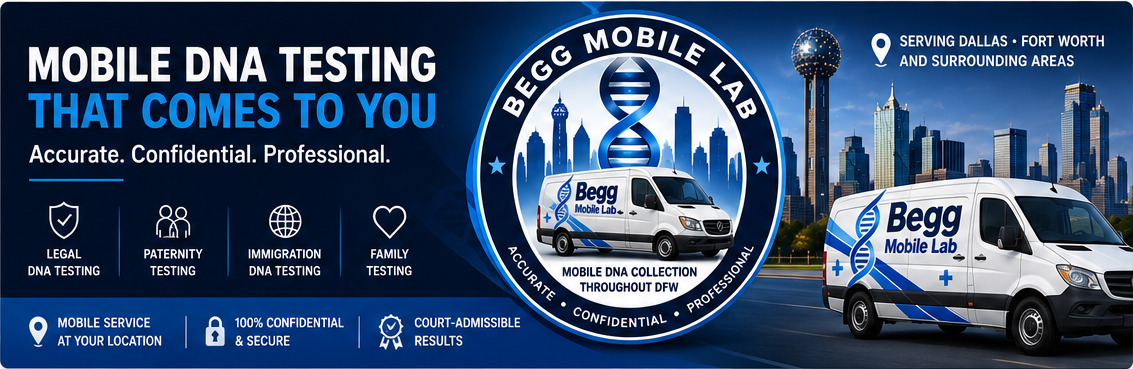 Begg Mobile Lab mobile specimen collection service vehicle in Dallas-Fort Worth area