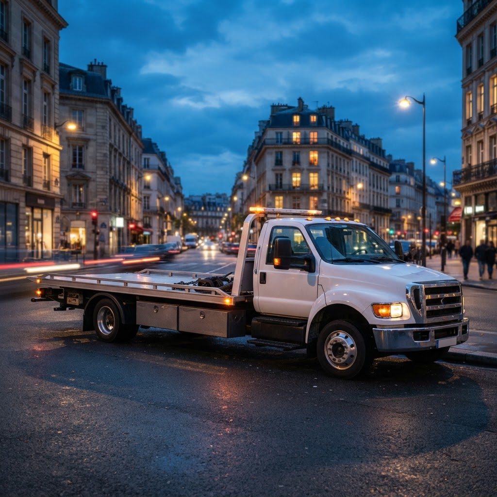 Flatbed tow truck for Ethio Dynamics Auto Repair