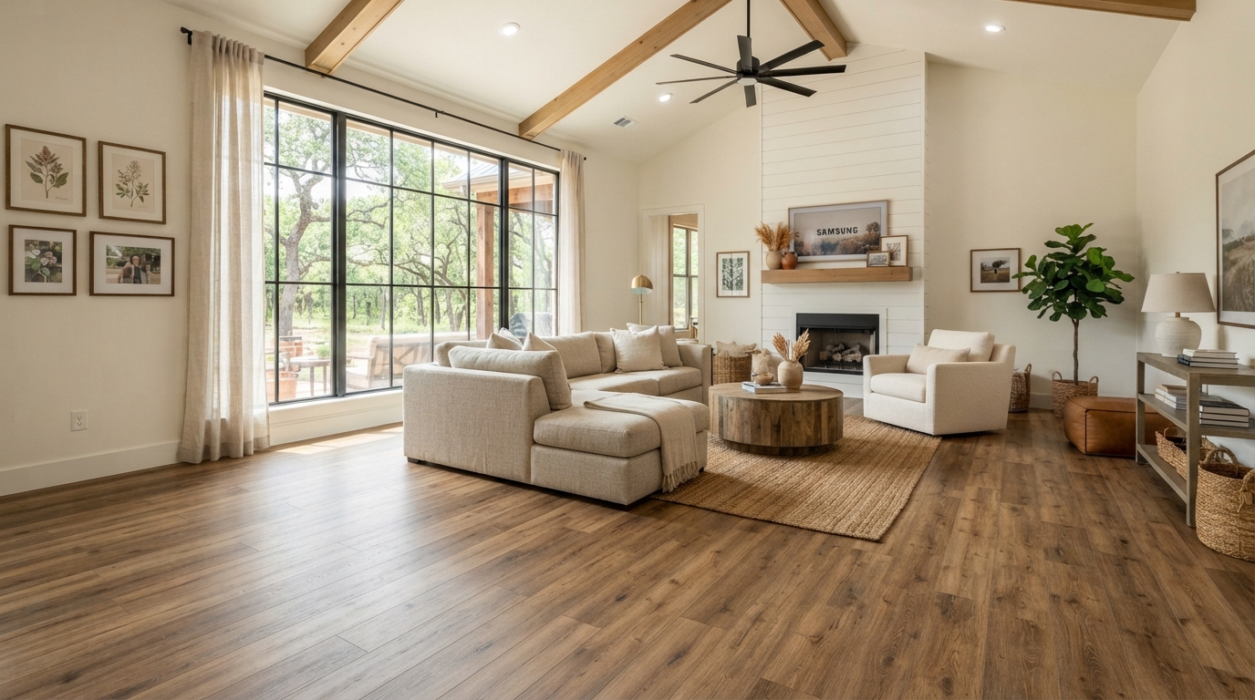 Beautiful finished flooring in an East Texas home