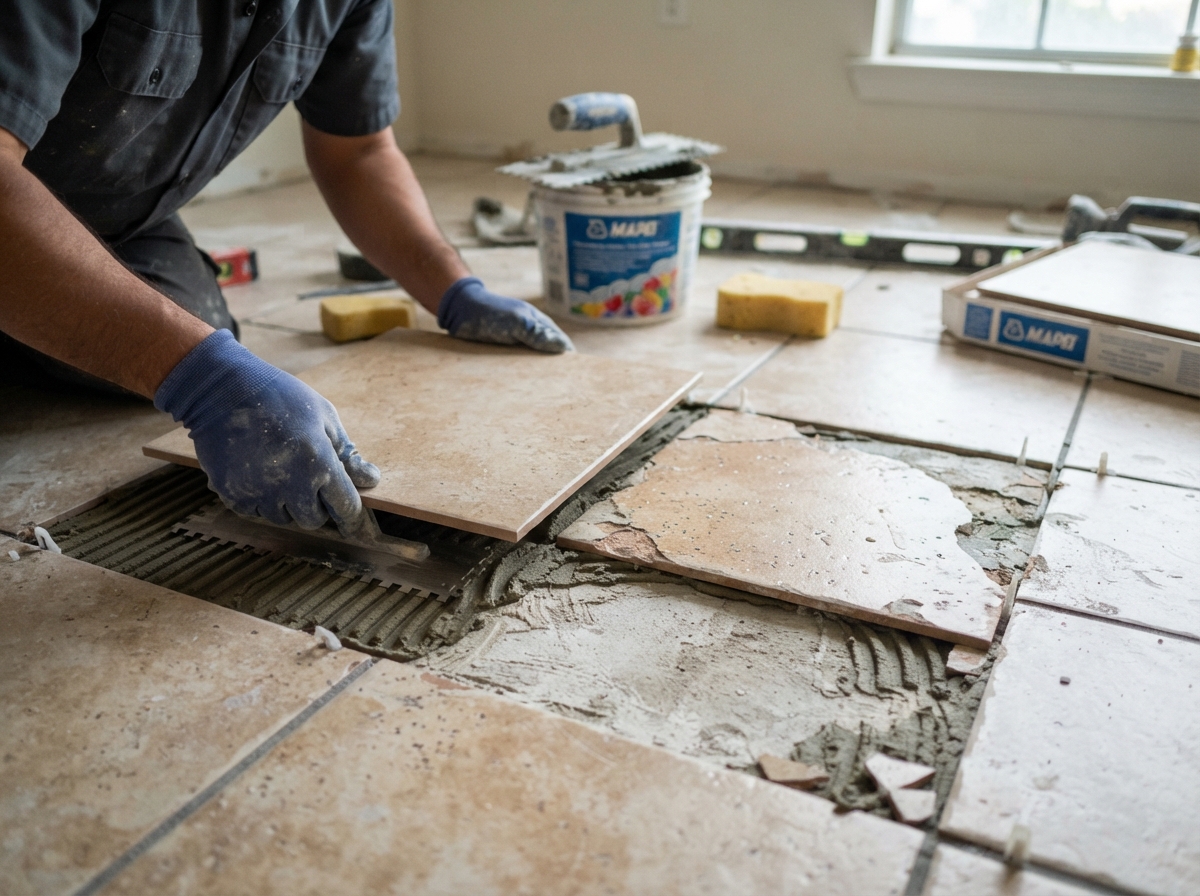 Old flooring replaced with hardwood flooring