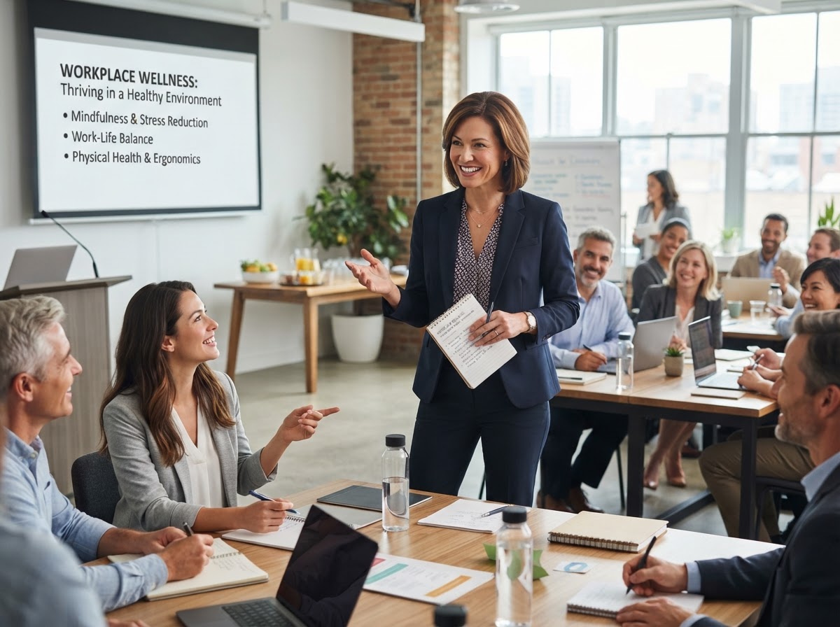 Facilitator leading a workplace session