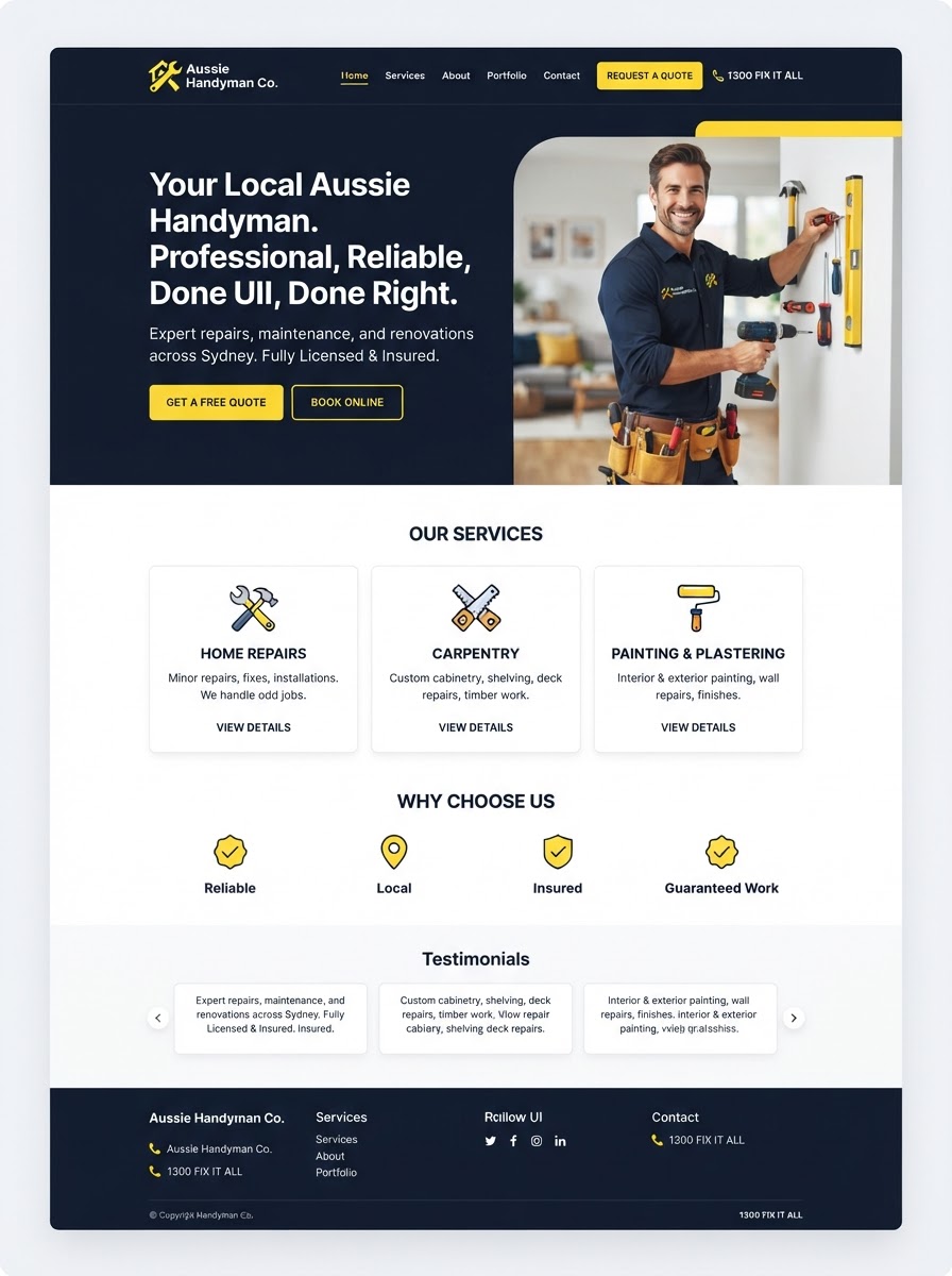 handyman website design