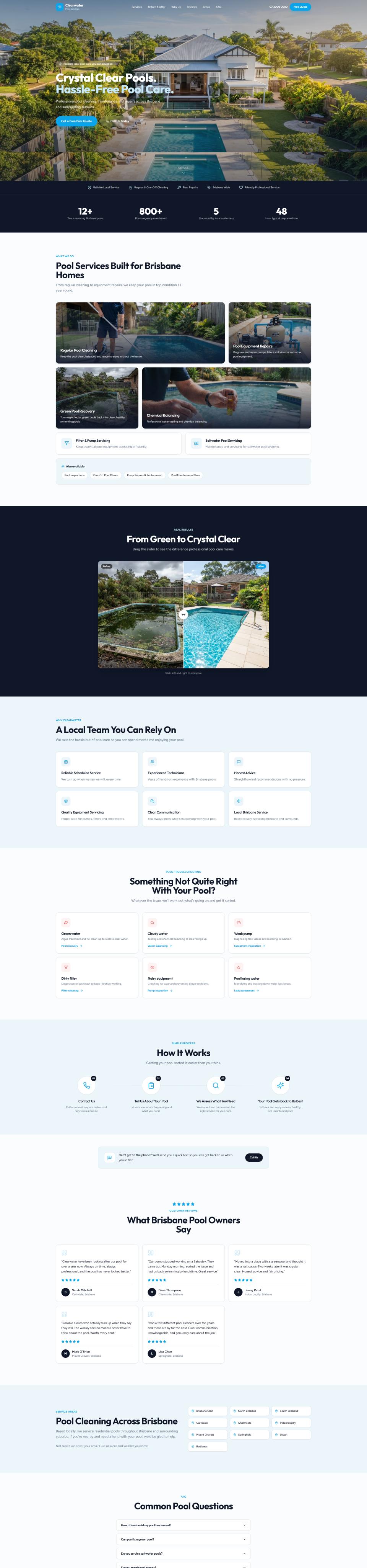 tradie website design mockup