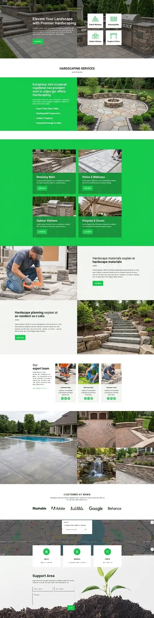 tradie website design mockup