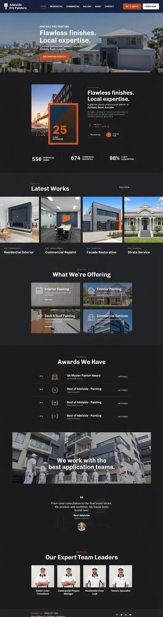 tradie website design mockup