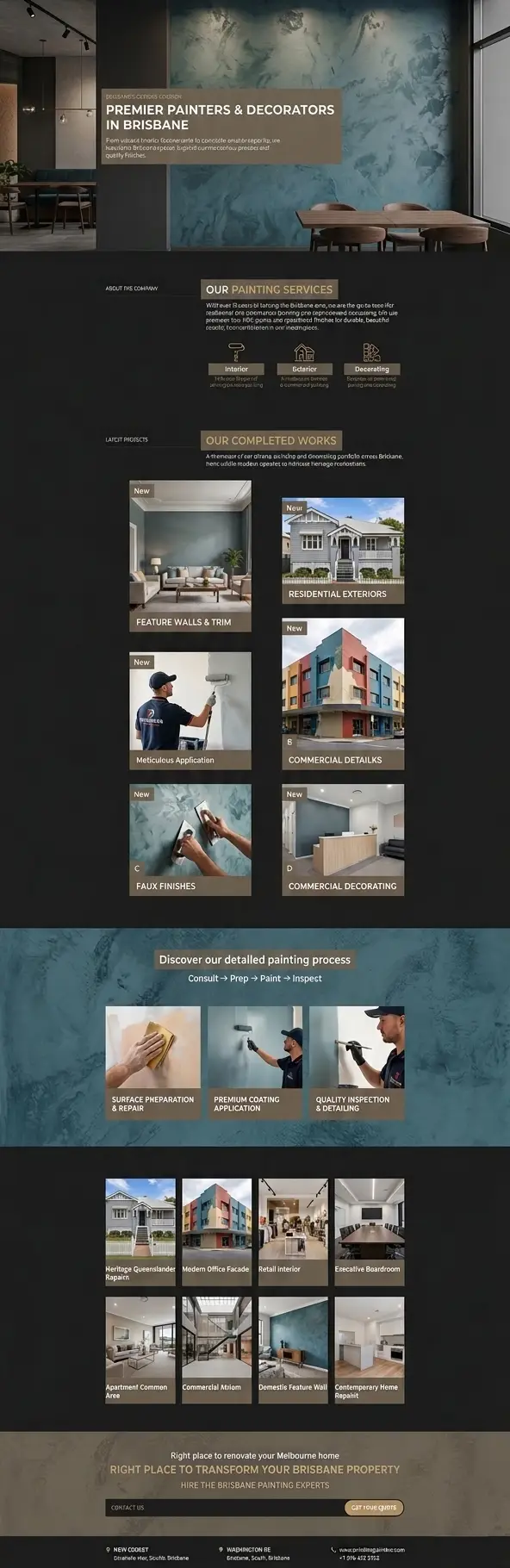 tradie website design mockup