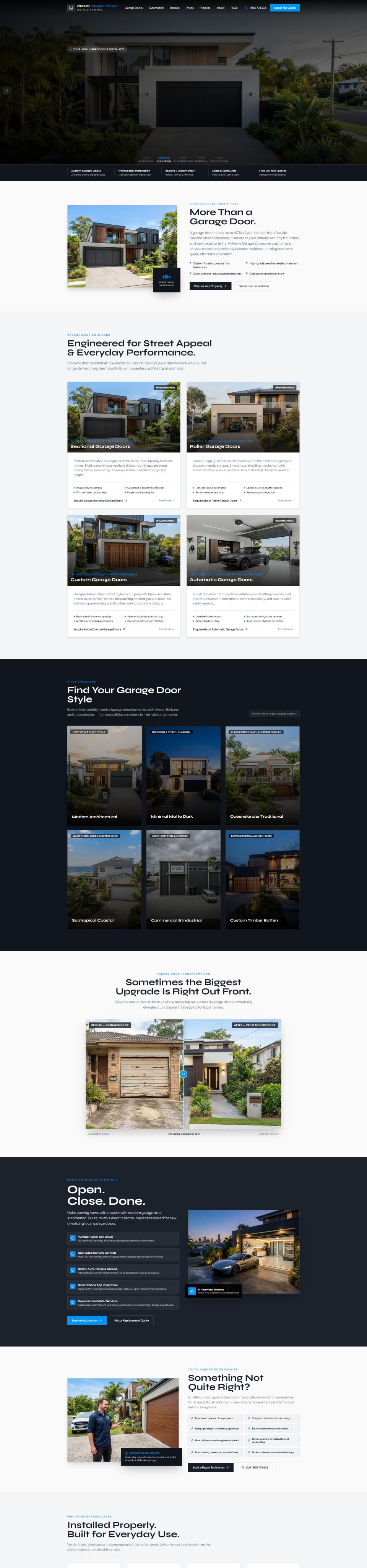 tradie website design mockup