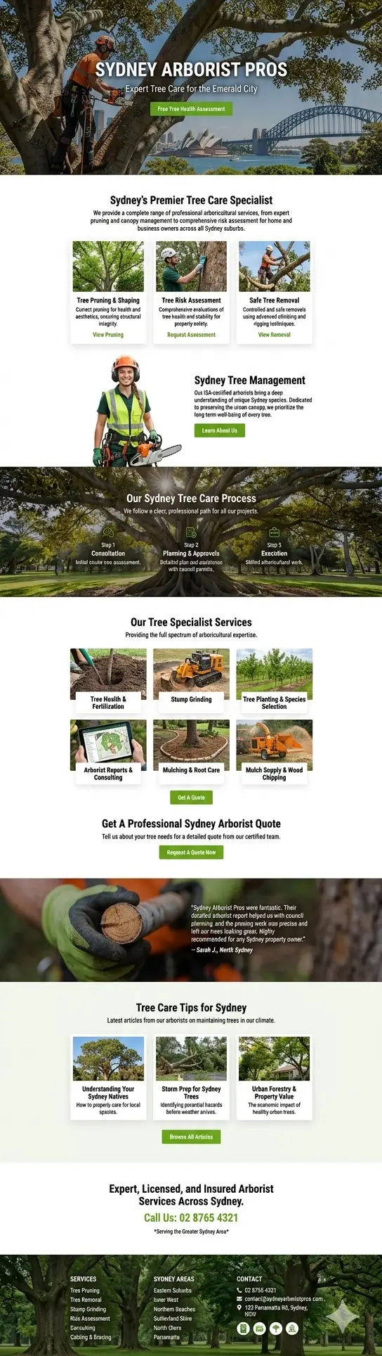 tradie website design mockup