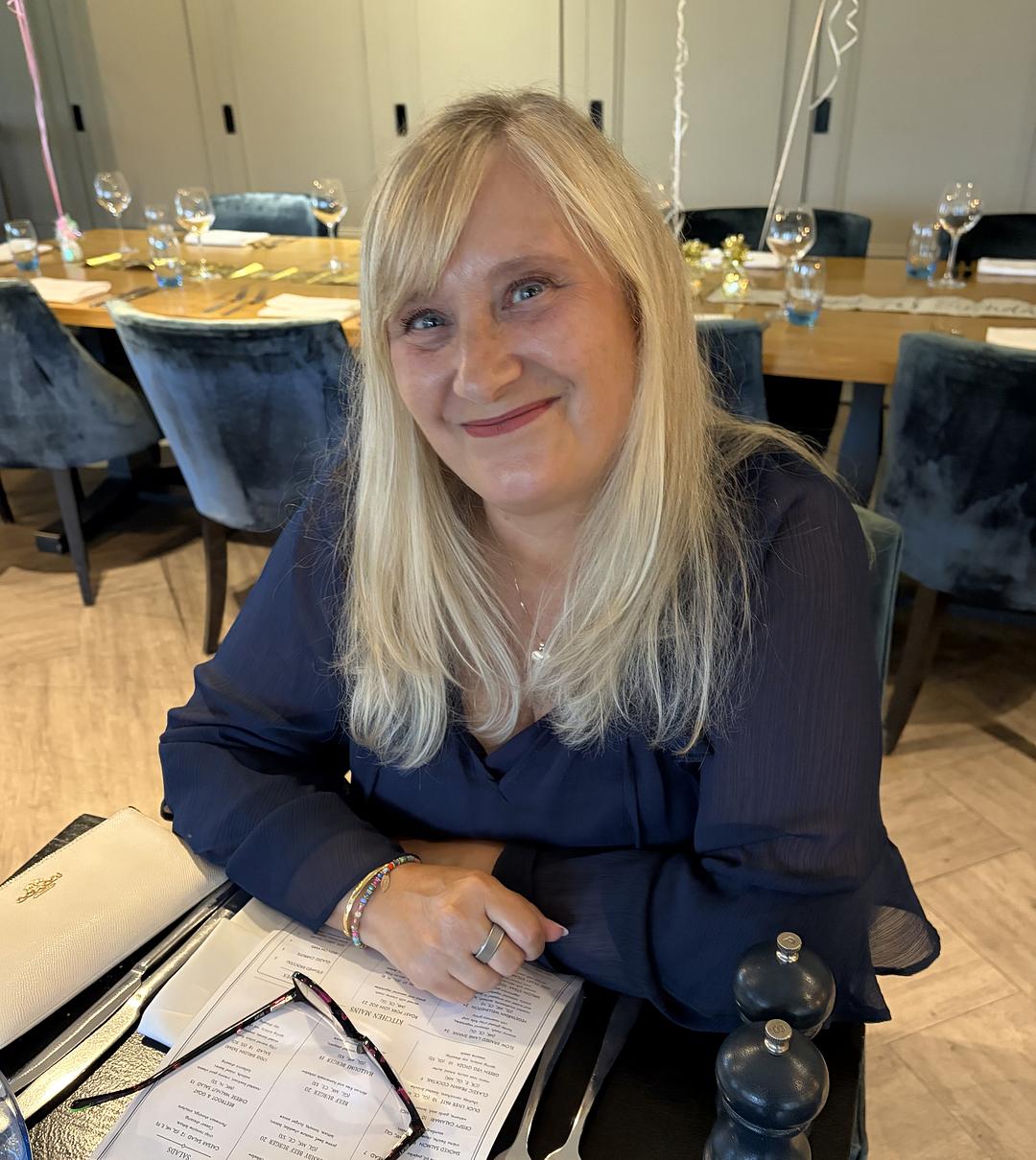 Tracy Maria Vose, Mindlayers certified hypnotherapist, in her bright Liverpool consultation room
