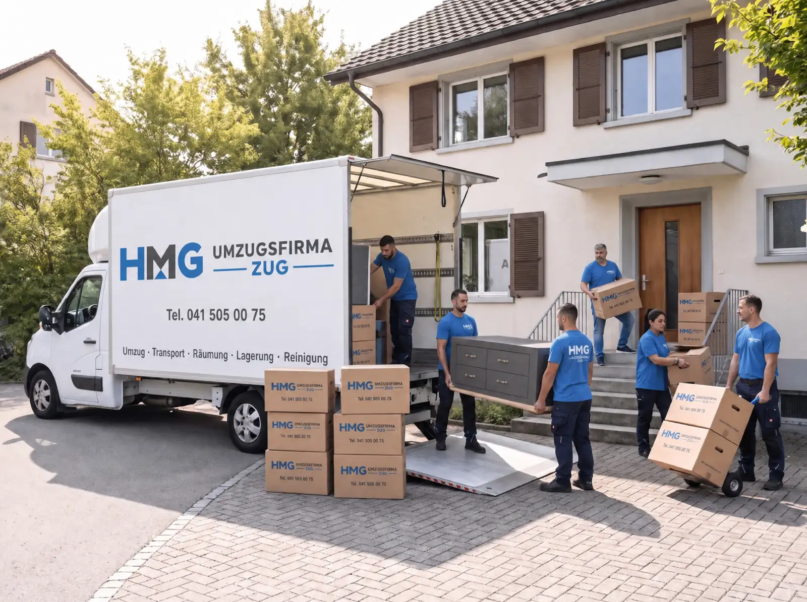 HMG Umzugsfirma Zug Team im Einsatz