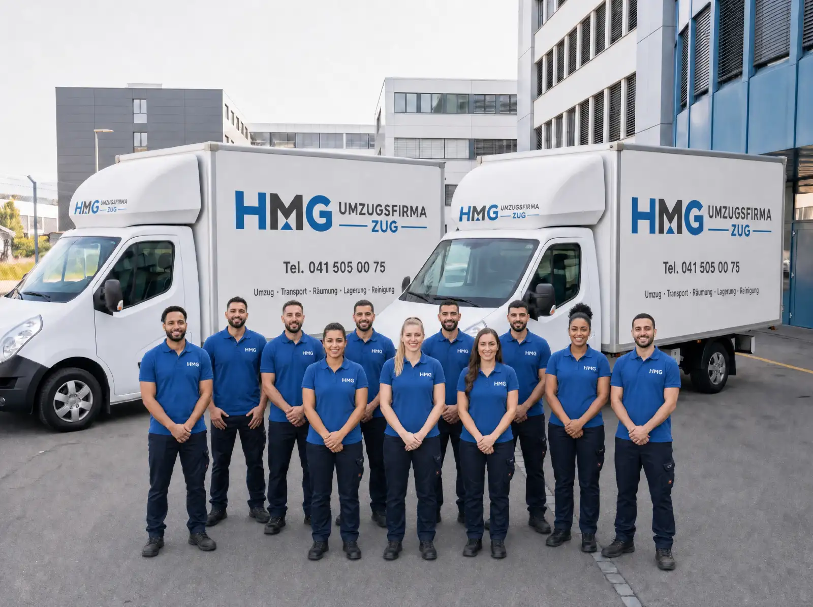 Das Team der HMG Umzugsfirma Zug